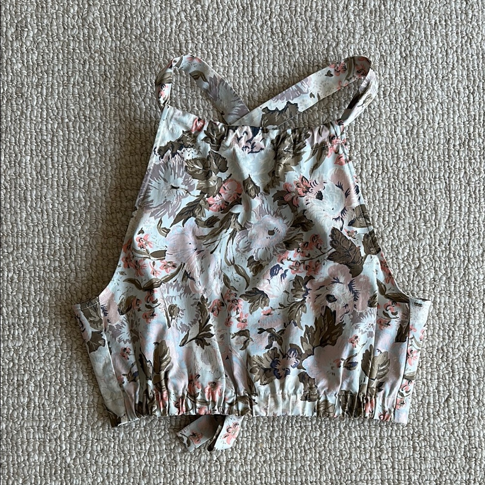 Rebecca Taylor Pastel Floral Halter Top